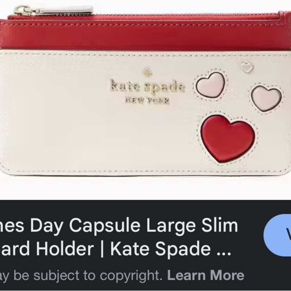 Kate Spade Red and Cream Wallet